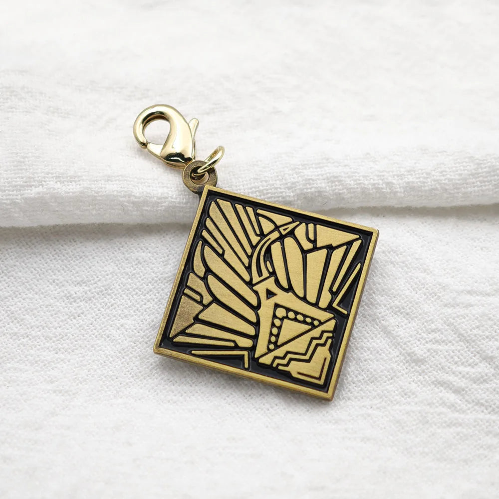 Clair Obscur Expedition 33 Keychain Game Peripheral Pendant Pendant Double Sided 33 Metal Keyring Gamer Collection Jewelry Gift